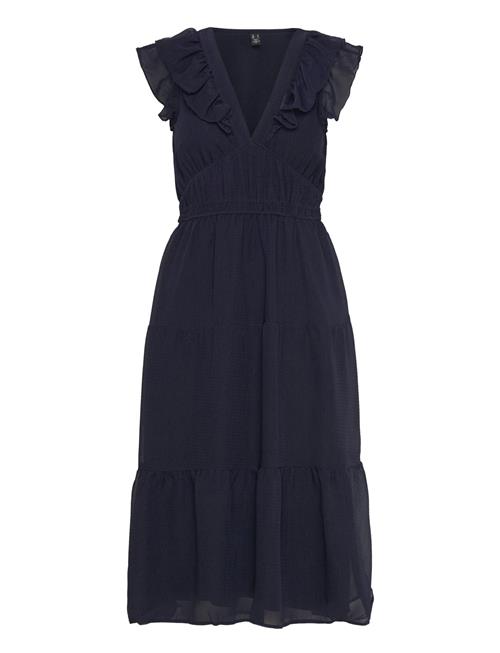 Vmemilie Capsleeve Calf Dress Wvn Ce Vero Moda Navy