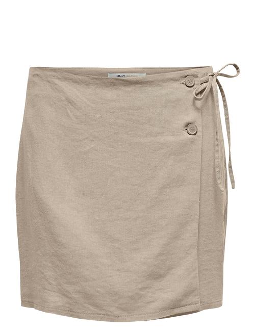 Onlcaro Mw Wrap Linen Bl Skirt Cc Pnt ONLY Beige