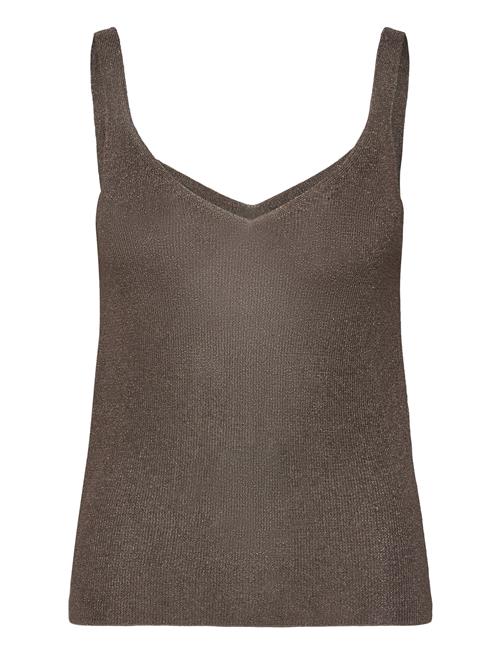 Lurex Knitted Top Mango Brown