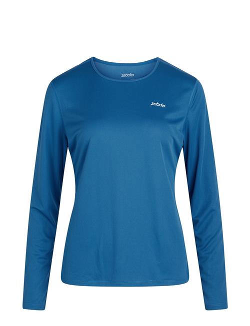 Women Longsleeved Sports Tee ZEBDIA Blue