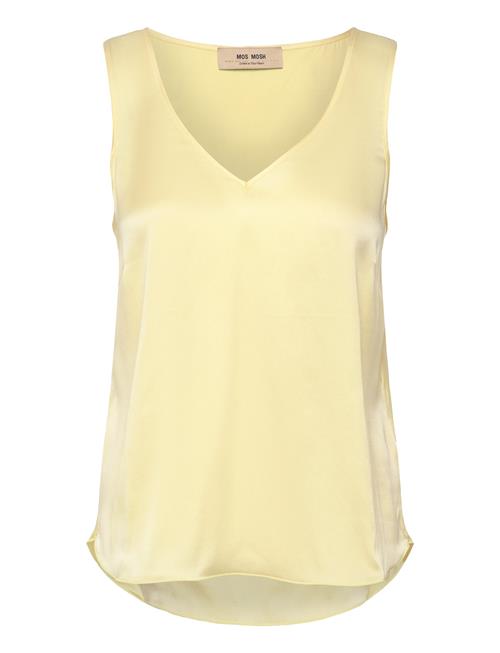 Mmastrid V-Neck Silk Tank Top MOS MOSH Yellow