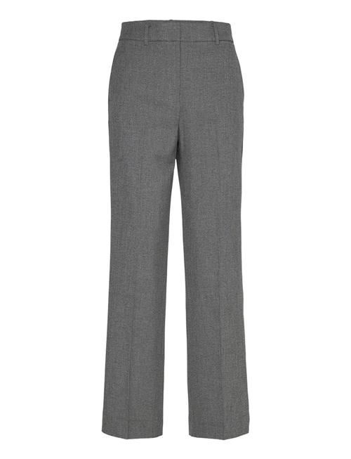 Straight Mid-Rise Trousers Mango Grey