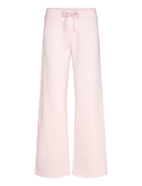 Wide Leg Cotton Joggers Mango Pink