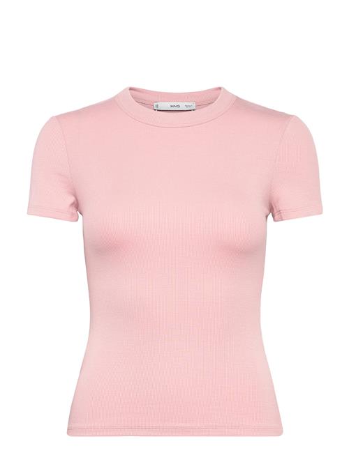 Short-Sleeved Fitted T-Shirt Mango Pink