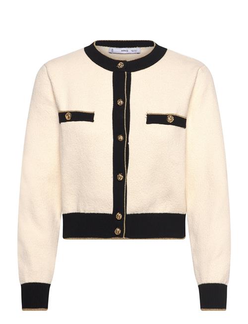 Knitted Cardigan With Double Trim Mango Beige