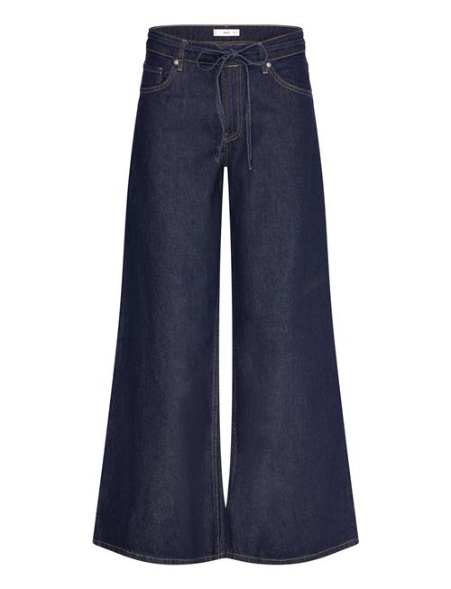 Low-Rise Wide Leg Jeans With Belt Mango Blue