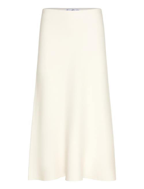Fine-Knit Peplum Skirt Mango White