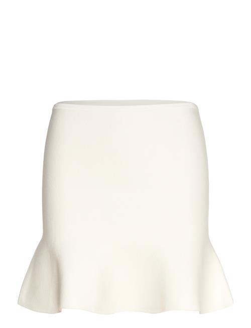 Fine-Knit Peplum Top Mango White