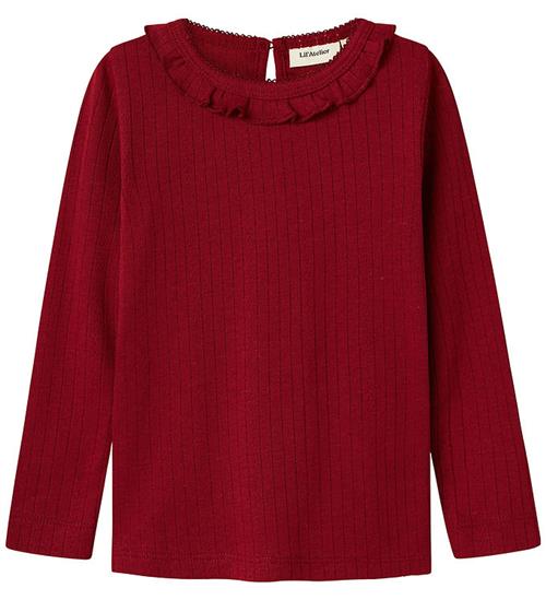 Lil Atelier Bluse - Rib - NmfRachel - Red Dahlia