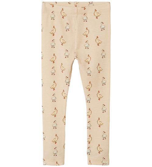 Lil' Atelier leggins - Rib - NmfGavo - Sand Dollar/Duck