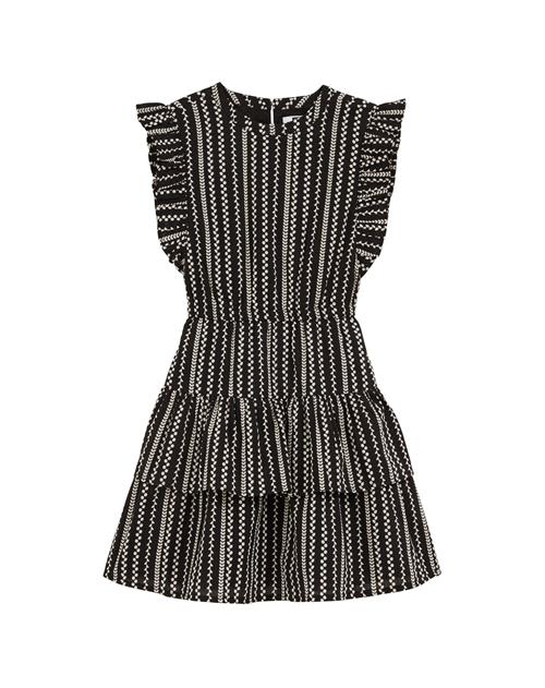 WE Fashion Kjole  beige / sort