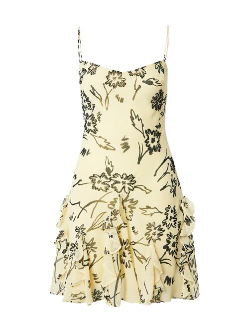 TOPSHOP Sommerkjole  gul / sort