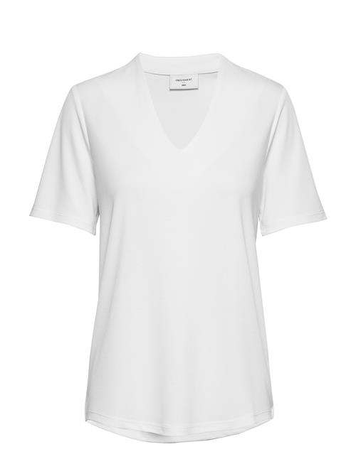 Blouse From Freequent In A Soft Material. The Blouse Has A Simple Silhouette Wit FREE/QUENT White