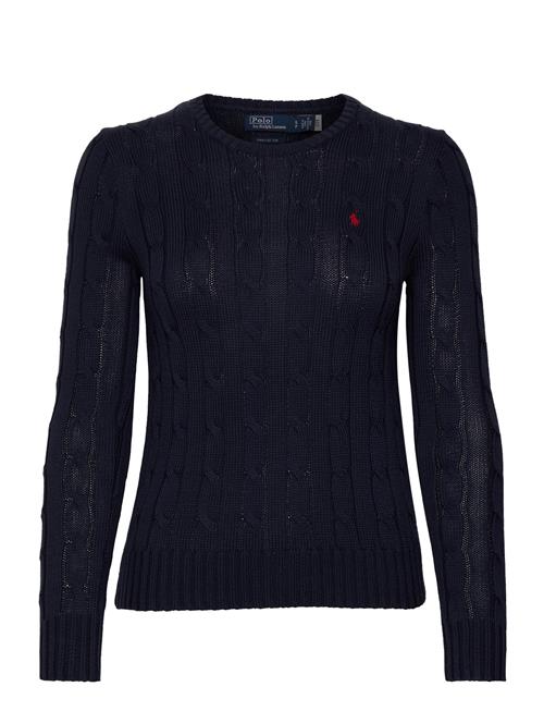 Cable-Knit Cotton Crewneck Sweater Polo Ralph Lauren Blue