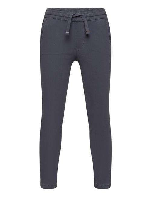 Cotton Jogger-Style Trousers Mango Navy