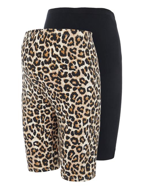Mlsannie Jersey Biker Shorts 2-P Mamalicious Brown