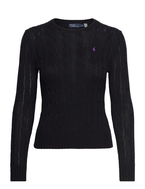 Cable-Knit Cotton Crewneck Sweater Polo Ralph Lauren Black