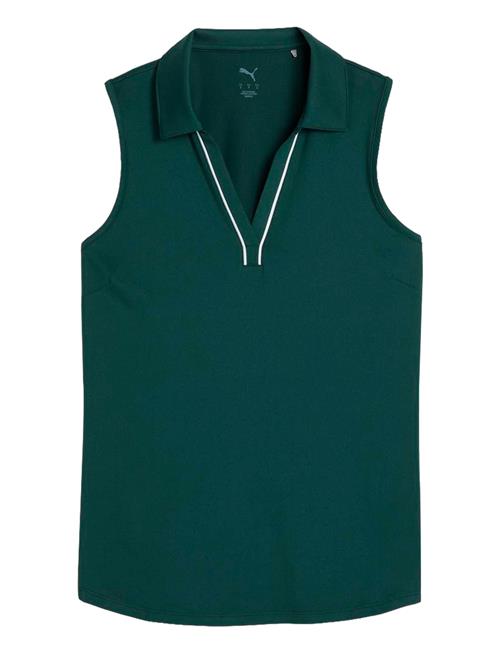 W Cloudspun Piped Sl Polo PUMA Golf Green