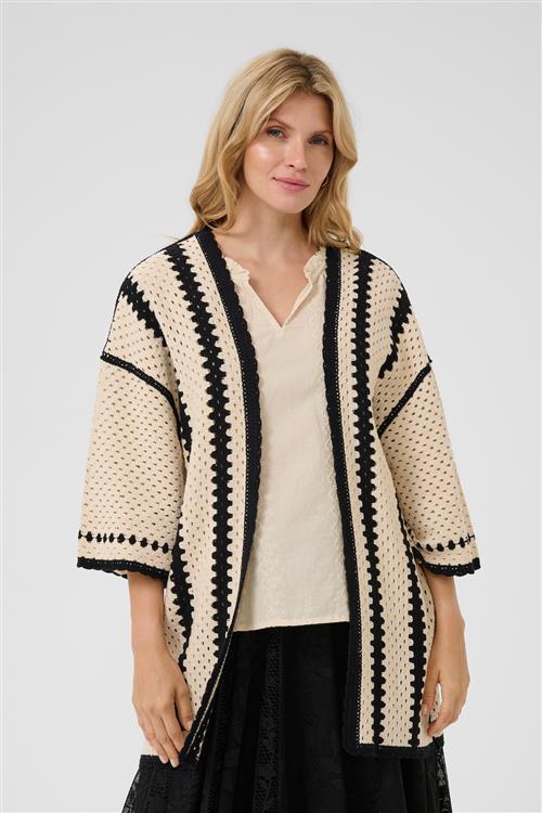 Cream Cardigan 'CRJabie'  lysebeige / sort