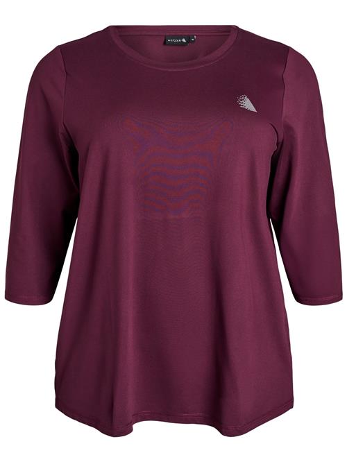 Active by Zizzi Shirts 'ABASIC ONE'  vinrød