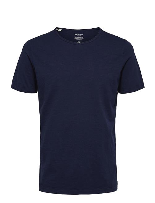Se Slhmorgan Ss O-Neck Tee W Selected Navy ved Booztlet