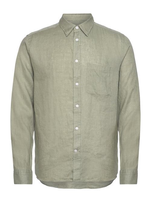 Se Reg Ls Clean Linen Shirt J. Lindeberg Khaki ved Booztlet