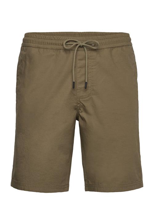 Boardwalk Slub Shorts With Elastic Knowledge Cotton Apparel Green