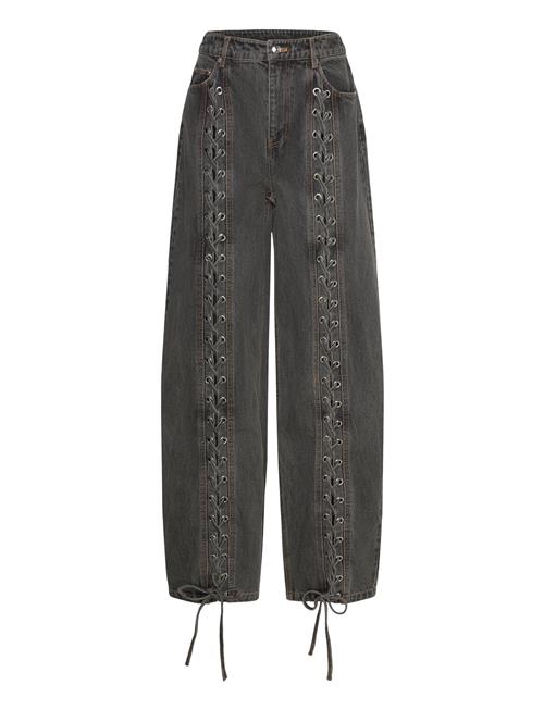 Denim Laced Leg Pants ROTATE Birger Christensen Black