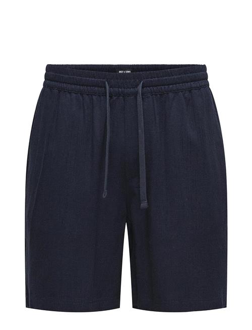 Se Onstel Visc Lin Shorts 0075 Cs ONLY & SONS Navy ved Booztlet