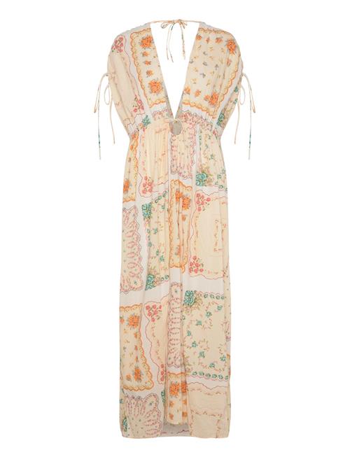 Se Cotton Tissue Printed Maxi Dress Stella Nova Patterned ved Booztlet