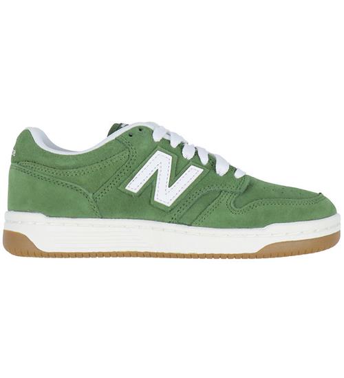 Se New Balance Sko - 480 - White/Dark Alpine Green ved KidsWorld