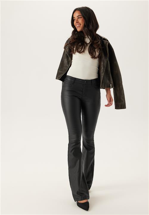 BUBBLEROOM Low Waist Push-up Coated Jeans