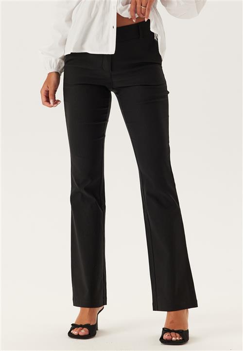 BUBBLEROOM Mid Waist Stretchy Flared Trousers