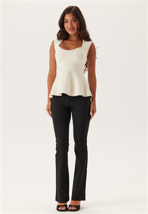 BUBBLEROOM High Waist Stretchy Flared Trousers