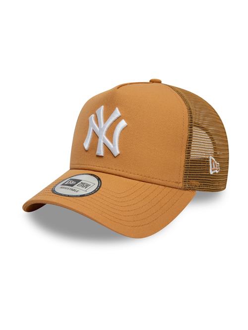 NEW ERA Hætte 'LEAGUE ESS'  mørkebeige / hvid