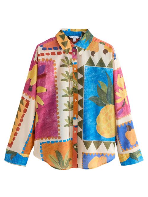 Next Bluse  beige / blå / grøn / pink
