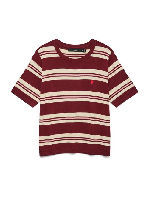 VERO MODA Pullover 'VMCARMELIA'  lys pink / carminrød / hvid