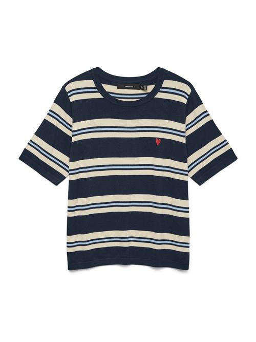 VERO MODA Pullover 'VMCARMELIA'  creme / navy / lyseblå