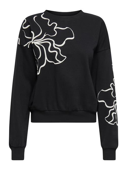 ONLY Sweatshirt 'ONLODESSA'  sort / hvid