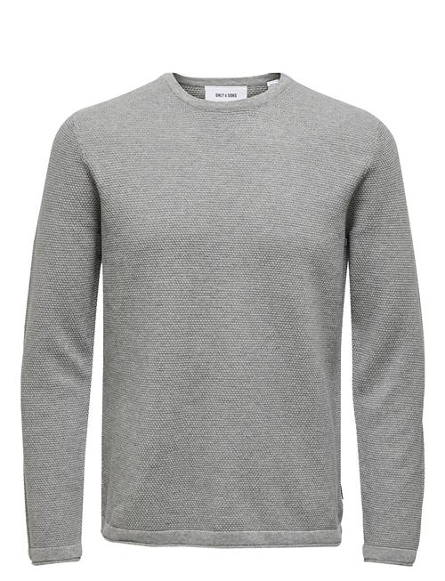 Onspanter Life 12 Struc Crew Knit ONLY & SONS Grey