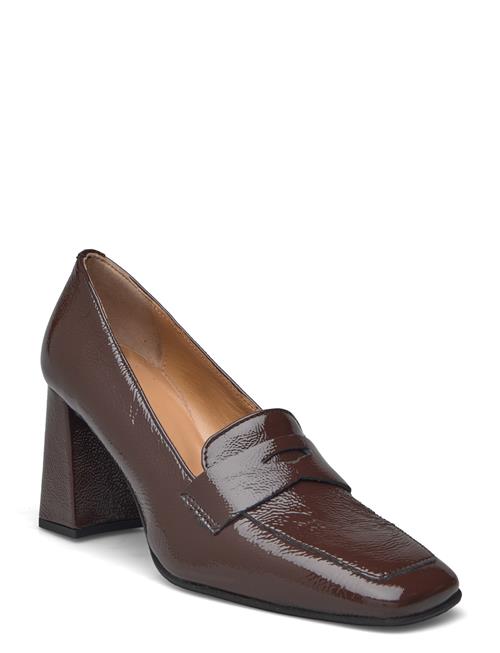 High Heel Square Loafer Apair Brown