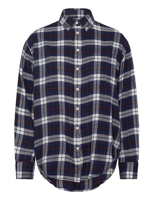 Rel Checked Flannel Bd Shirt GANT Navy