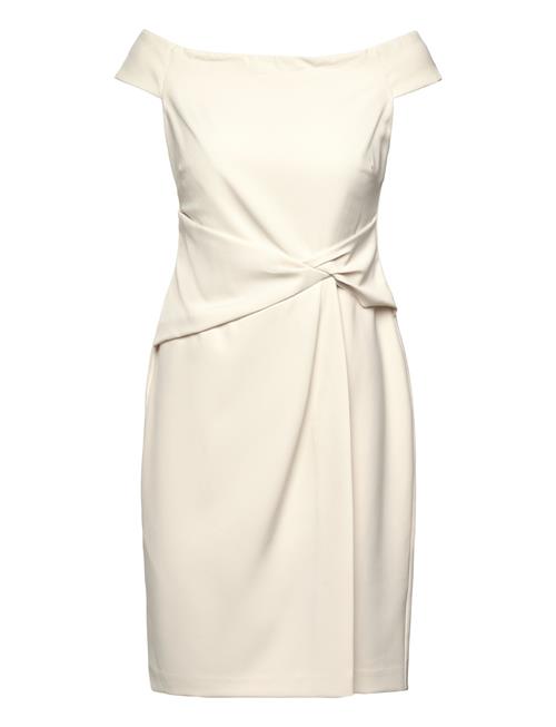 Plshd Crepe-Cocktail Dress Lauren Ralph Lauren Cream