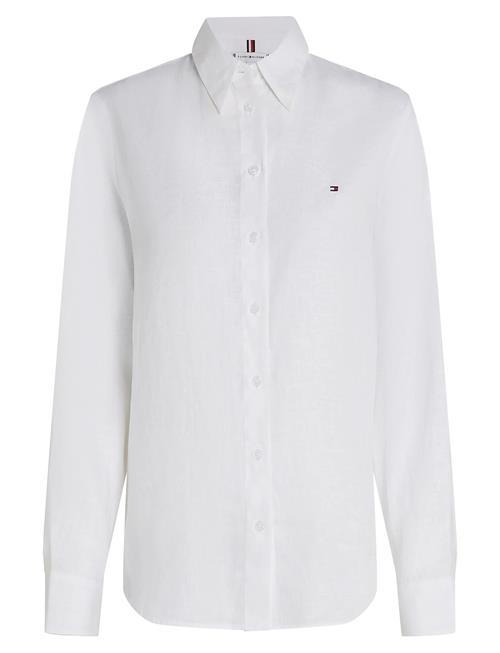 Se Ess Linen Relaxed Shirt Tommy Hilfiger White ved Booztlet