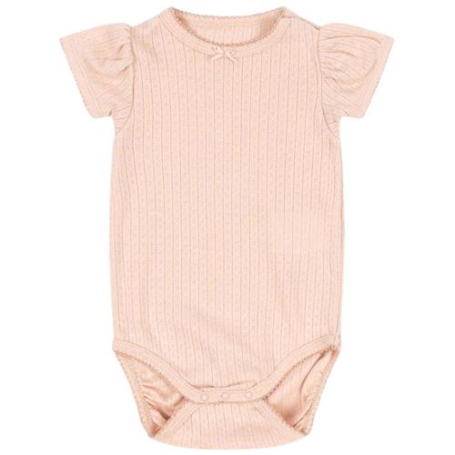 Konges Sløjd GOTS Minnie Puff-ærme Body Cameo Rose 12 months  Lyserød  12 måneder  kvinde