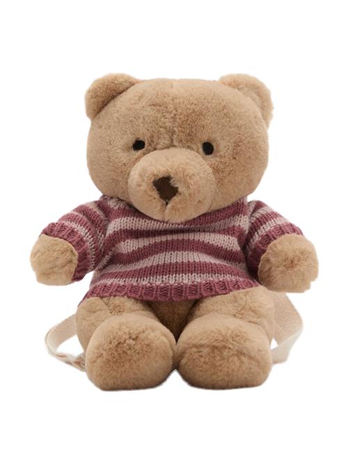 MANGO KIDS Rygsæk 'BEAR'  mørkebeige / lilla / bær