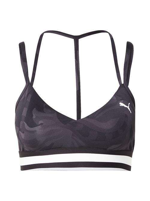 PUMA Sports-BH  mørkegrå / sort / hvid