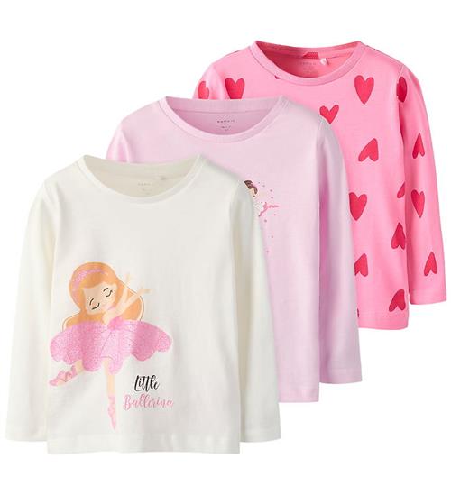 Name It Bluse - 3-Pak - NmfNia - Pirouette/Pirouette+Pink Cosmos