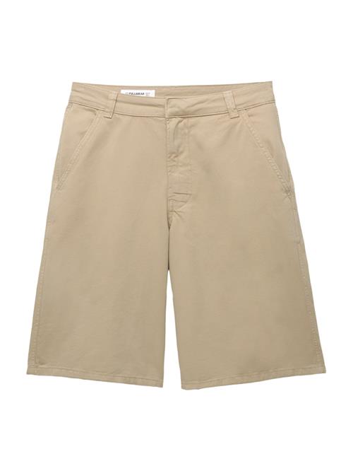 Pull&Bear Lærredsbukser  mørkebeige