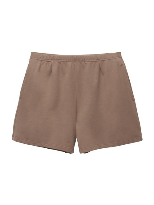 Pull&Bear Bukser med lægfolder 'PACIFIC'  mokka
